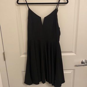 Black American Thread Shift Dress